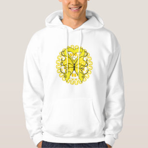Sarcoma Cancer Butterfly Circle of Ribbons Hoodie