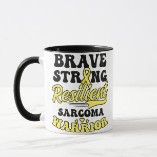 Sarcoma Cancer Shirt  Brave Strong Resilient  Mug
