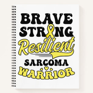 Sarcoma Cancer Shirt  Brave Strong Resilient  Notebook