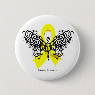 Sarcoma Cancer Tribal Butterfly 6 Cm Round Badge