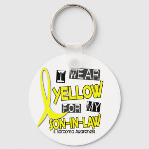 Sarcoma I WEAR YELLOW FOR MY SON-IN-LAW 37 Key Ring