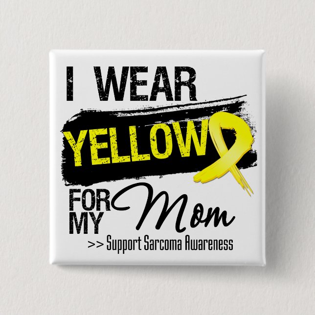 Sarcoma Ribbon For My Mum 15 Cm Square Badge (Front)