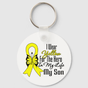 Sarcoma Ribbon My Hero My Son Key Ring