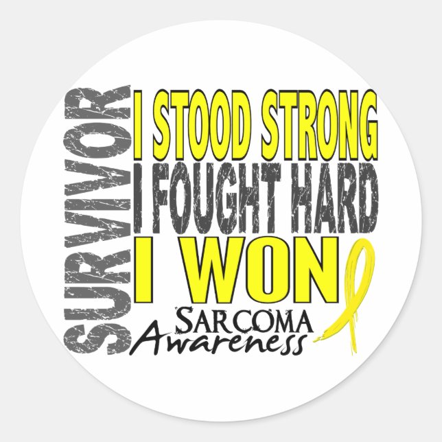 Sarcoma Survivor 4 Classic Round Sticker (Front)