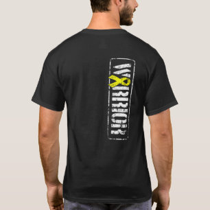 Sarcoma Warrior Sideways Military Stye Awareness R T-Shirt