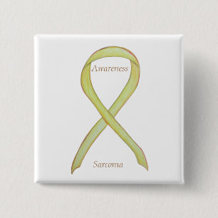 Sarcoma Yellow Awareness Ribbon Custom Pin