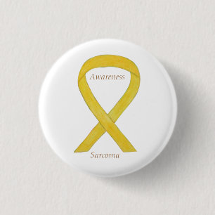 Sarcoma Yellow Awareness Ribbon Custom Pin