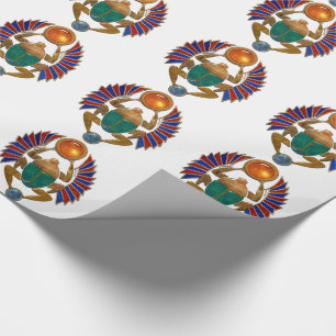 Sarcophagus 3D Egyptian graphic. Wrapping Paper
