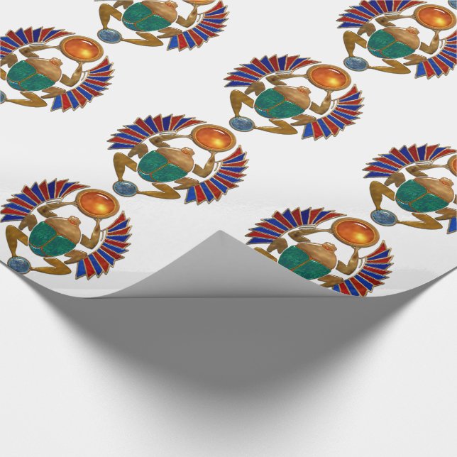 Sarcophagus 3D Egyptian graphic. Wrapping Paper (Corner)