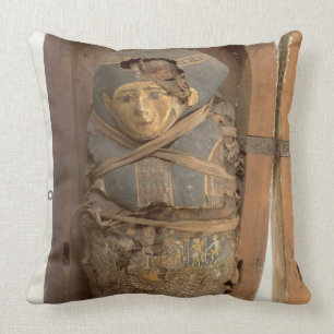 Sarcophagus and mummified body of Psametik I (664- Cushion