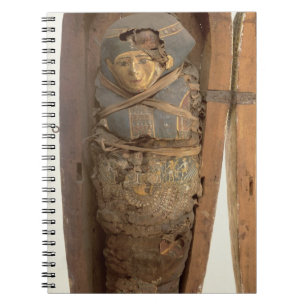 Sarcophagus and mummified body of Psametik I (664- Notebook