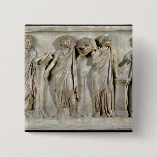 Sarcophagus of the Muses 15 Cm Square Badge