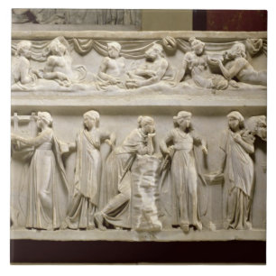 Sarcophagus of the Muses, Roman (marble) Tile
