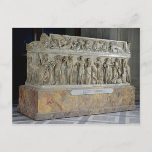 Sarcophagus with frieze of the Nine Muses Postcard