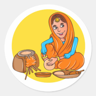 Sardarni Classic Round Sticker