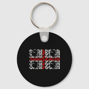 Sardegna Flag Italy Holiday Vacation Sardinian Sar Key Ring