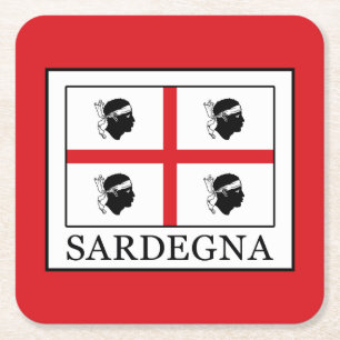 Sardegna Square Paper Coaster