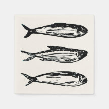 Sardine and Mackerel Cocktail Napkin