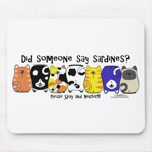 Sardine Cats Mouse Pad (Front)