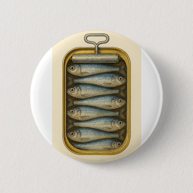 Sardine Chic by ej gold -- 6 Cm Round Badge (Front)