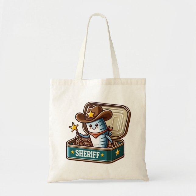  Sardine Cowboy Sheriff Tote Bag (Front)