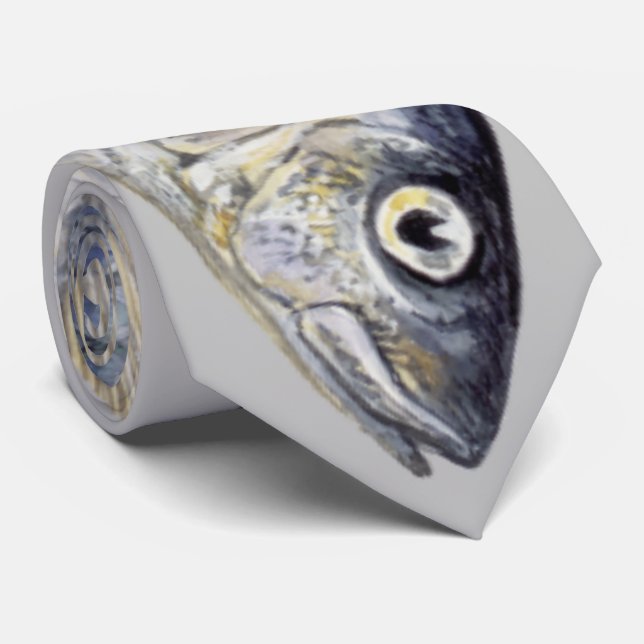 Sardine Fish Herring Catch Tie (Rolled)