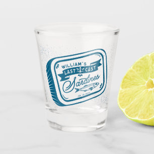 Sardine Fishing Bachelor Party Vintage Nautical Shot Glass