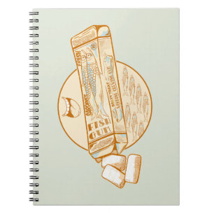Sardine flavoured chewing gum funny fish notebook