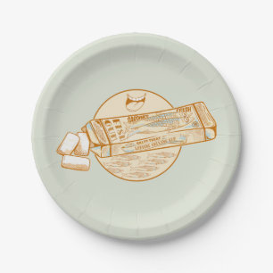 Sardine flavoured chewing gum funny fish paper plate