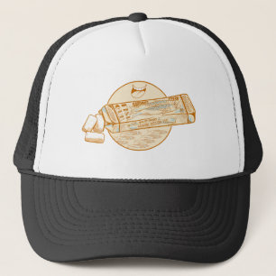 Sardine flavoured chewing gum funny fish trucker hat