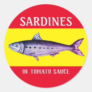 Sardine In Sauce Labels Sticker