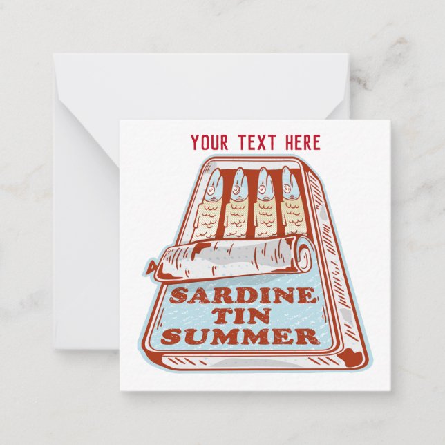Sardine tin summer card (Front)
