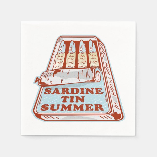 Sardine tin summer napkin (Front)