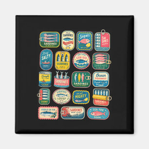 Sardine tinned fish funny trendy fisherman magnet