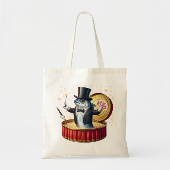 Sardine Wizard Comedy Escape Magic Trick Tote Bag (Front)