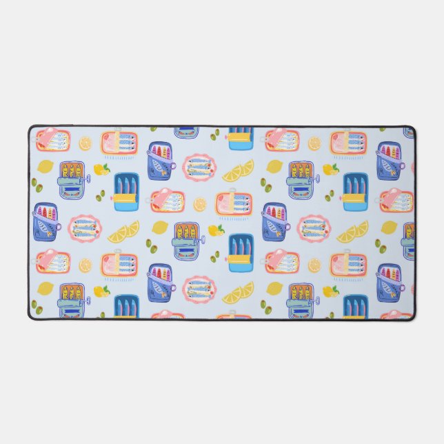 Sardines and Lemons Desk Mat (Front)
