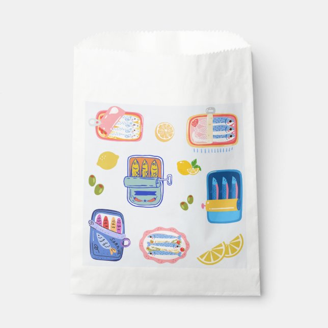 Sardines and Lemons Favour Bag (Front)