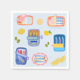 Sardines and Lemons Napkin