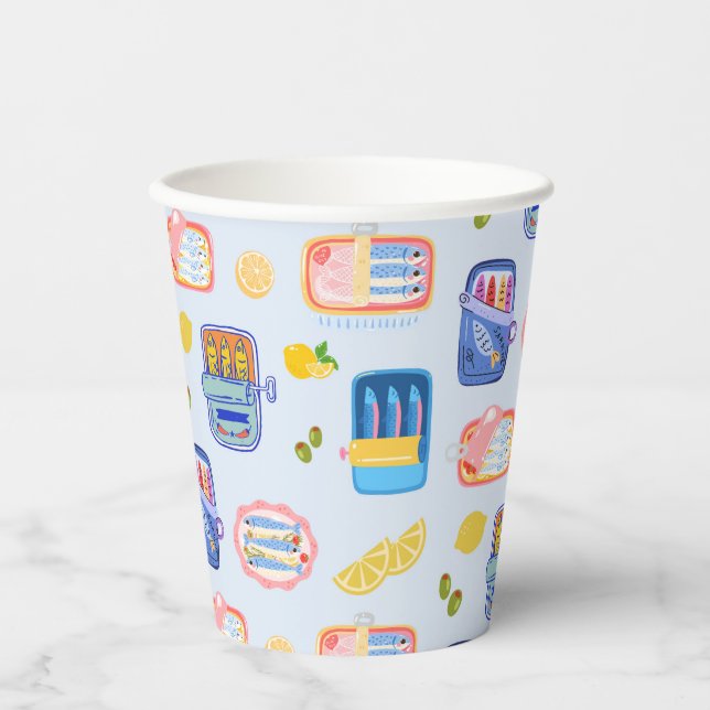 Sardines and Lemons Paper Cups (Front)