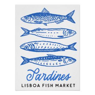 Sardines Art Poster