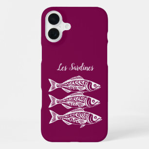 Sardines-Hawaiian-Fisherman Core-Wine Colour iPhone 16 Plus Case