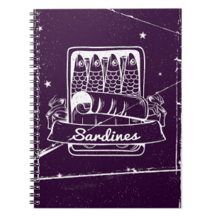 Sardines in a tin Distressed Notebook