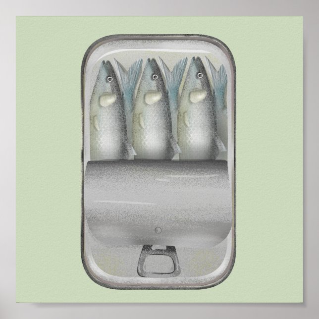 Sardines in a tin poster (Front)