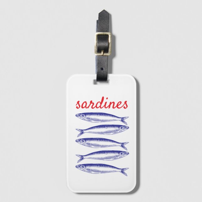 Sardines Luggage Tag (Front Vertical)