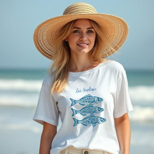 Sardines-Ocean Blue Hawaiian Fisherman Fashion T-Shirt