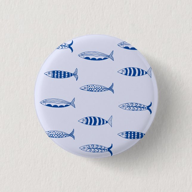 Sardines Pattern 3 Cm Round Badge (Front)