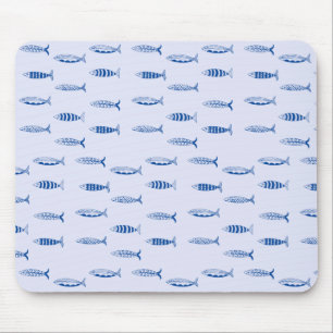 Sardines Pattern Mouse Pad