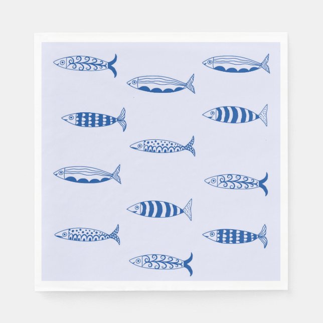 Sardines Pattern Napkin (Front)
