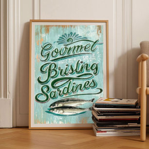 Sardines print _ Kitchen wall art _ Sardine tin pr