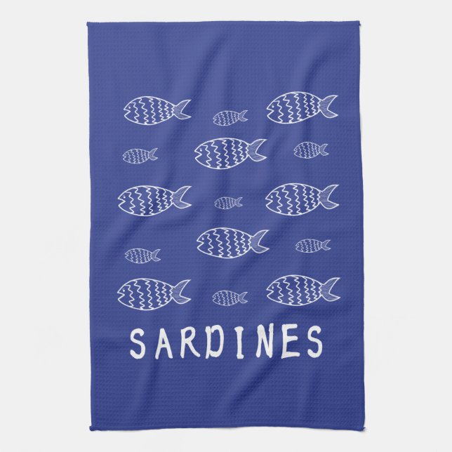 Sardines Tea Towel (Vertical)